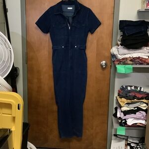 Good American Indigo Denim Jumpsuit